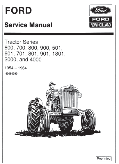 Ford 801 powermaster tractor manual